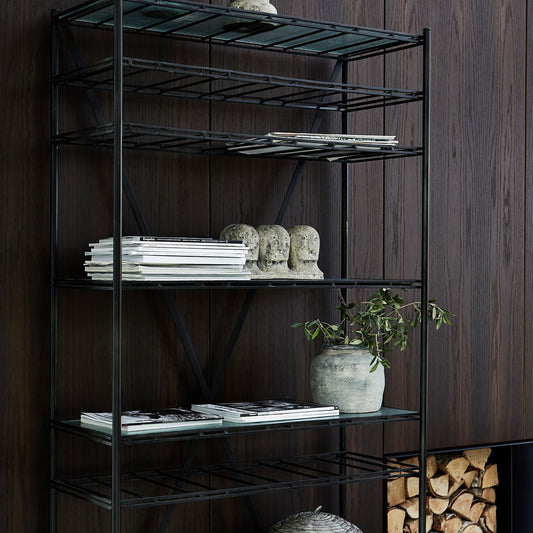 Black Wine Rack Shelving - Design Vintage