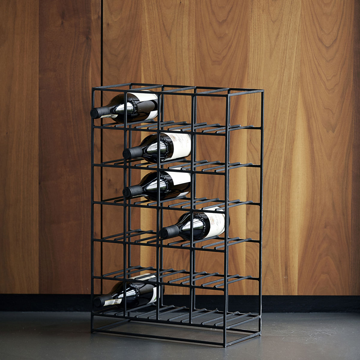 Black Iron Wine Rack - Design Vintage