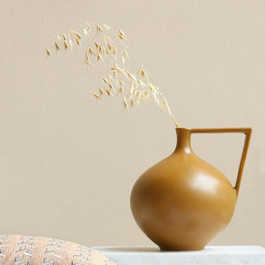 Mustard Ceramic Jar - Design Vintage
