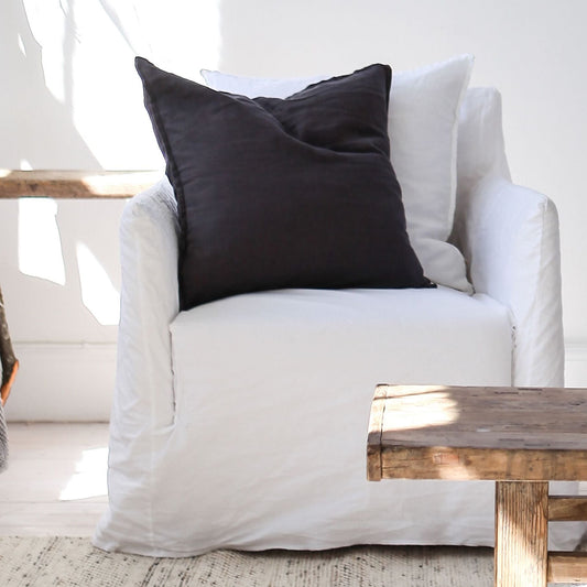 Carbon Linen Cushion - Design Vintage