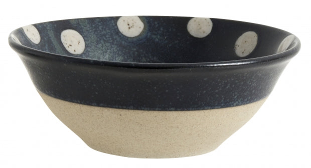 Navy Dot Bowl - Design Vintage
