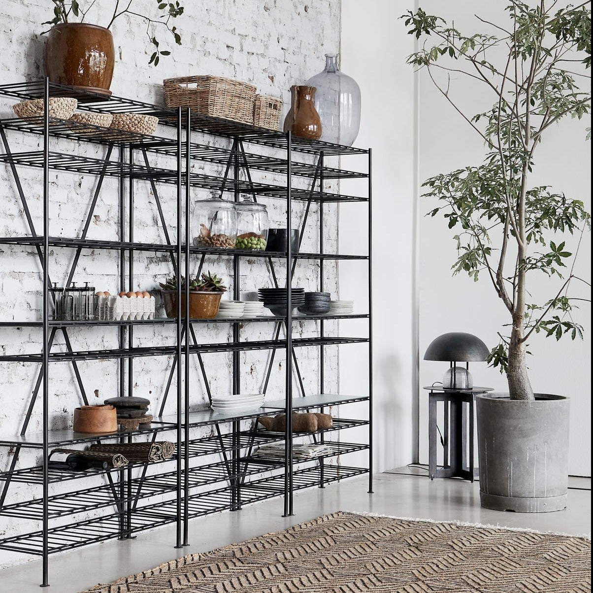 Black Wine Rack Shelving - Design Vintage