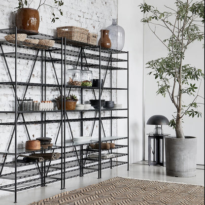 Black Wine Rack Shelving - Design Vintage