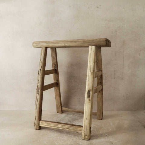 Vintage Elm Stool