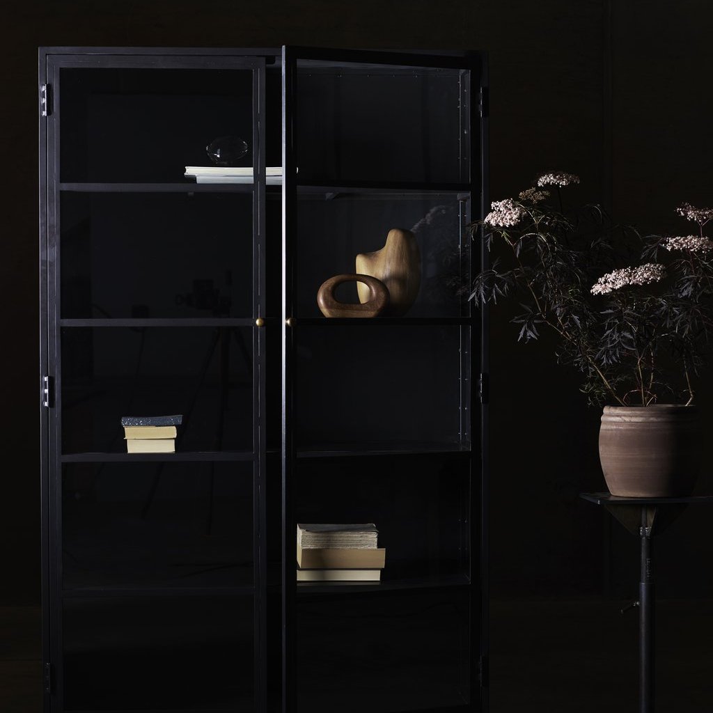 Black Iron Living Cabinet - Design Vintage