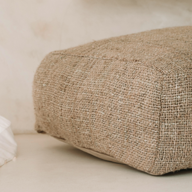 Asta Natural Pouf - Design Vintage