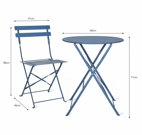 Blue Cafe Bistro Set