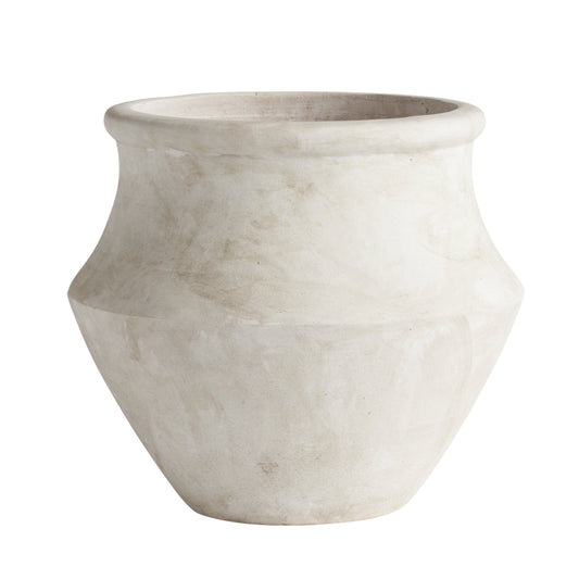 Grecian White Large Pot - Design Vintage