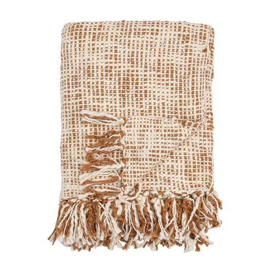 Cotton Terracotta Throw - Design Vintage