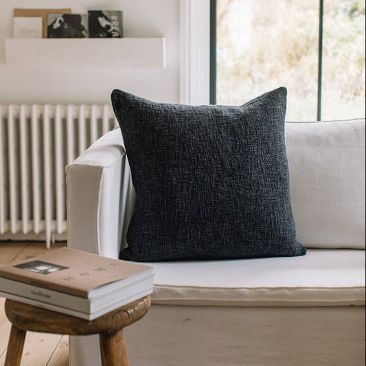 Charcoal Linen Cushion - Design Vintage