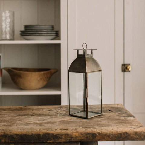 Runa Aged Brass Lantern