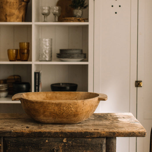 Medium Vintage Dough Bowl - Design Vintage