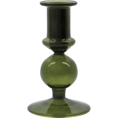 Green Glass Candlestick