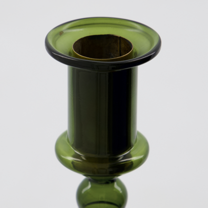 Green Glass Candlestick