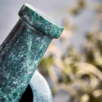 Green Marble Pestle and Mortar