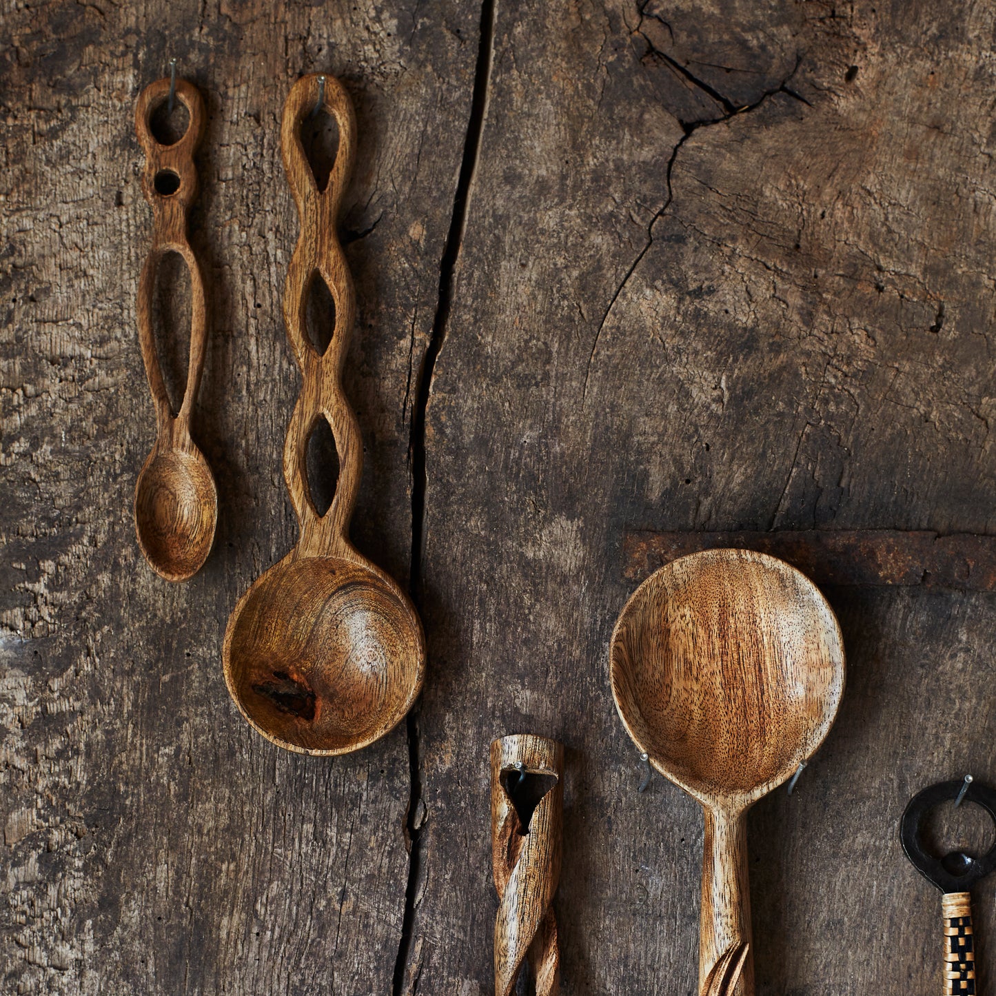 Hand Carved Serving Spoon - Design Vintage