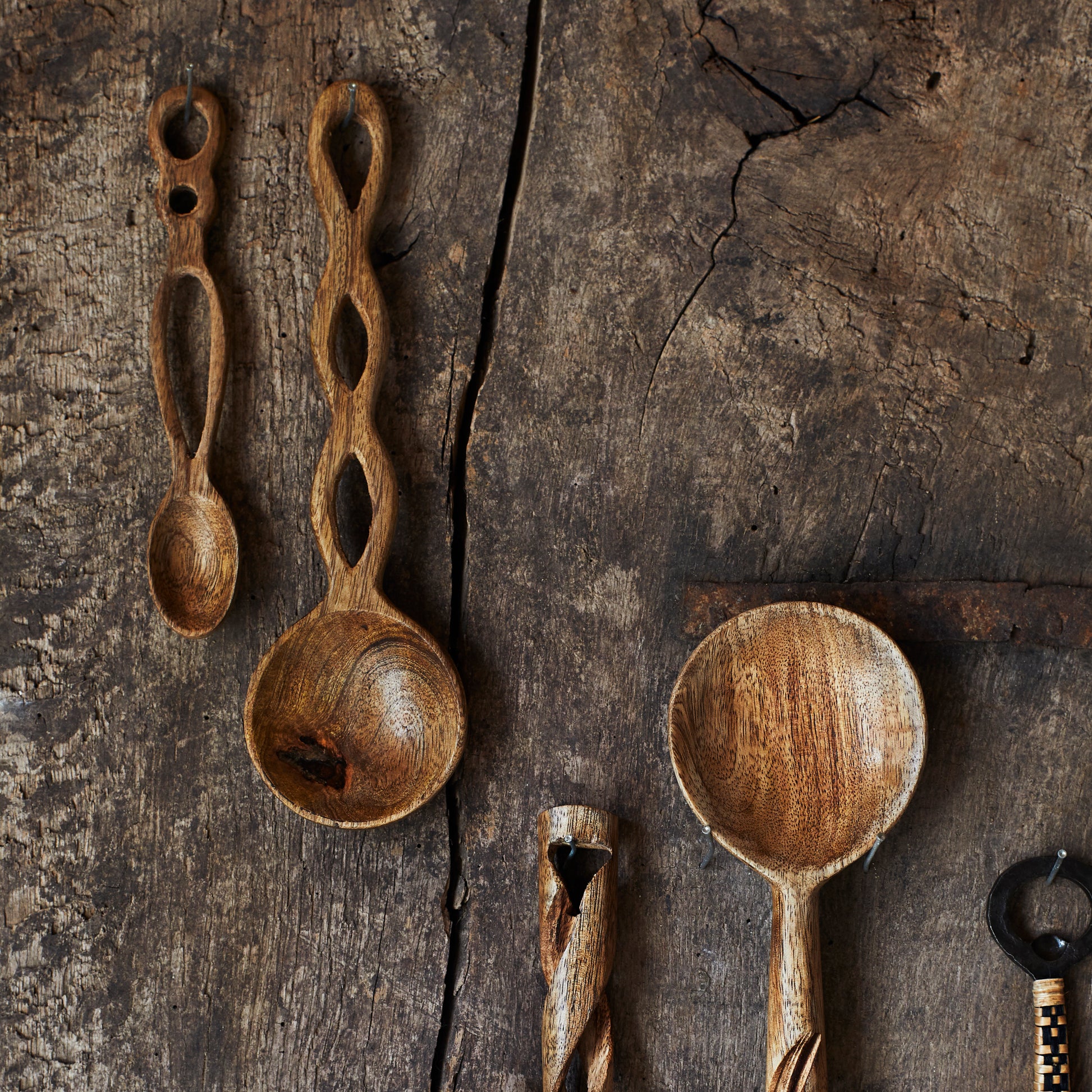 Hand Carved Serving Spoon - Design Vintage