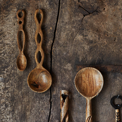 Hand Carved Serving Spoon - Design Vintage