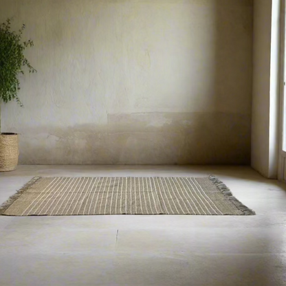 Narrow Stripe Jute Rug