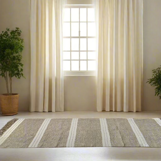 Wide Stripe Jute Rug