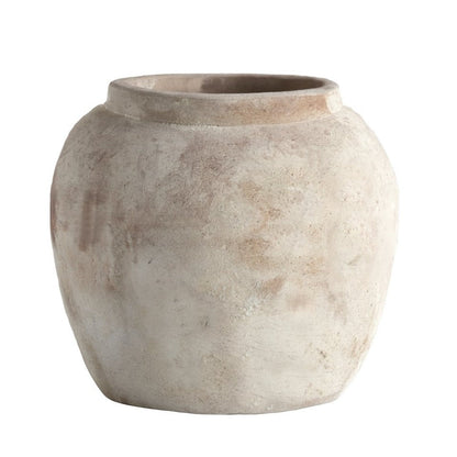 XL Round Clay Jar - Design Vintage