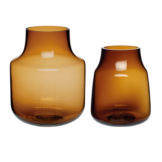 Kho Amber Glass Vase - Design Vintage