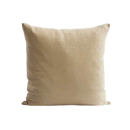 Large Cumin Linen Cushion - Design Vintage