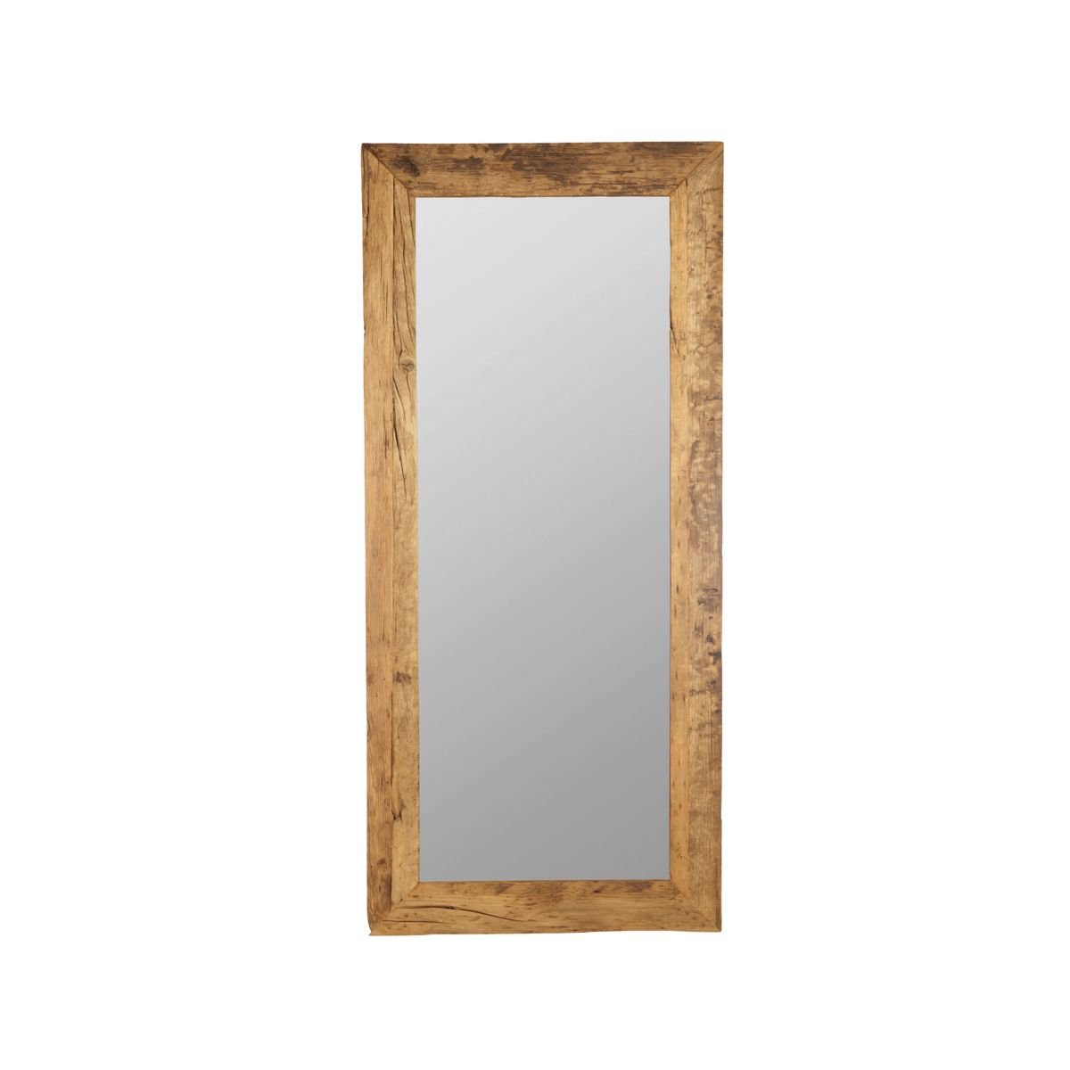 Large Recycled Wood Mirror - Design Vintage