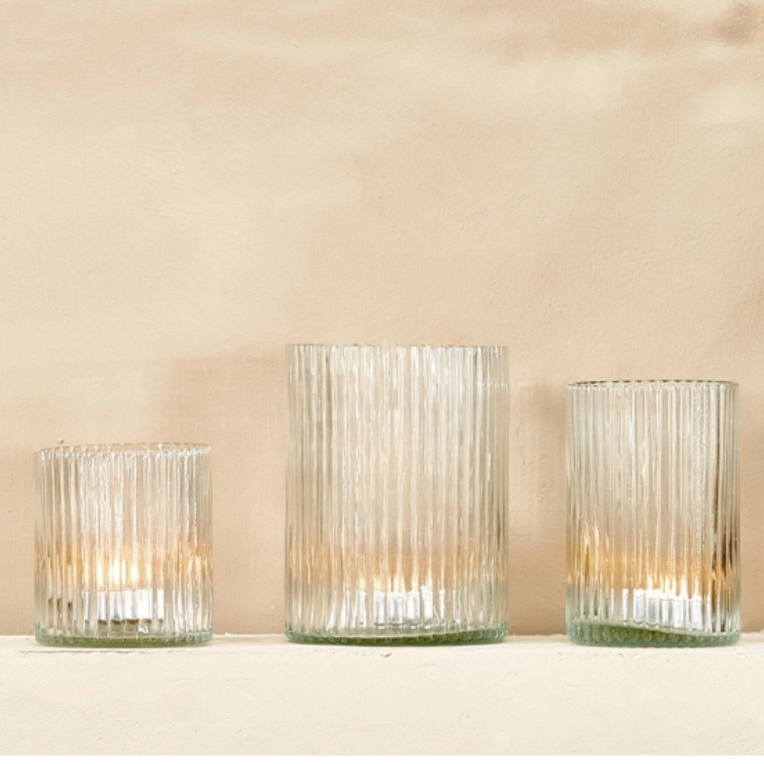 Malna Clear Glass Candleholder - Design Vintage