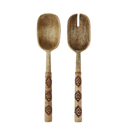 Mango Wood Salad Servers - Design Vintage