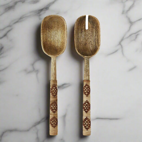 Mango Wood Salad Servers