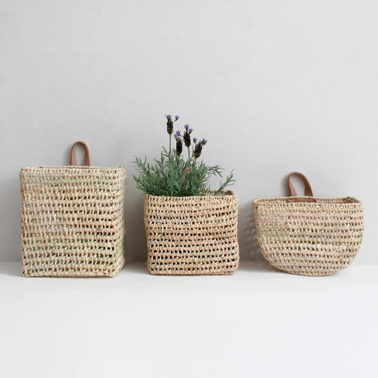 Set of 3 Mini Wall Baskets - Design Vintage