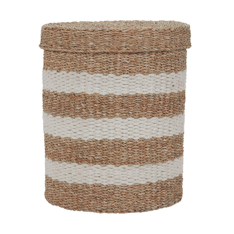 Natural Striped Storage Baskets