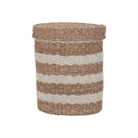 Natural Striped Storage Baskets