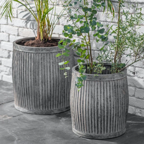 Ribbed Steel Planters