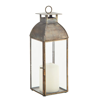 Runa Aged Brass Lantern - Design Vintage