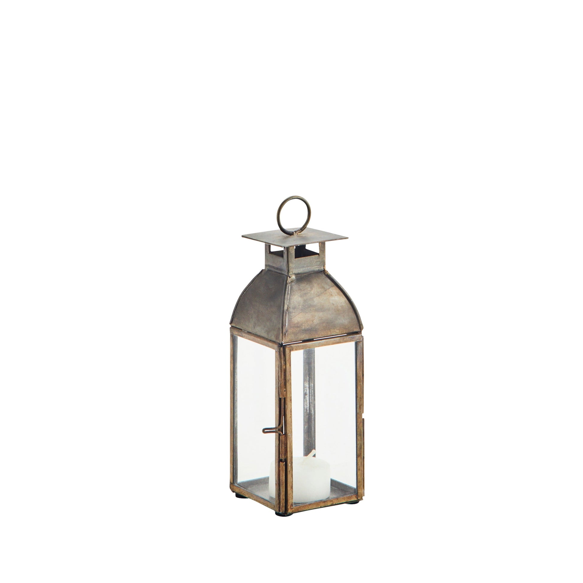 Runa Aged Brass Lantern - Design Vintage