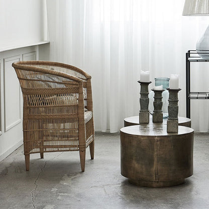 Rune Brass Side Table - Design Vintage