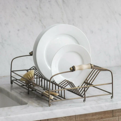 Antique Brass Dish Rack