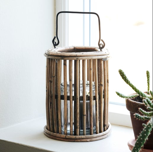 Round Rattan Lantern - Design Vintage