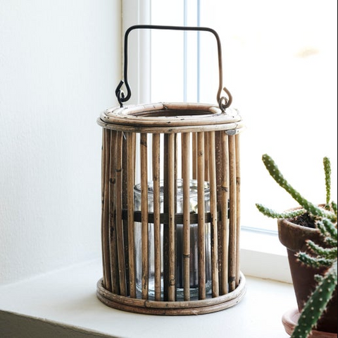 Round Rattan Lantern