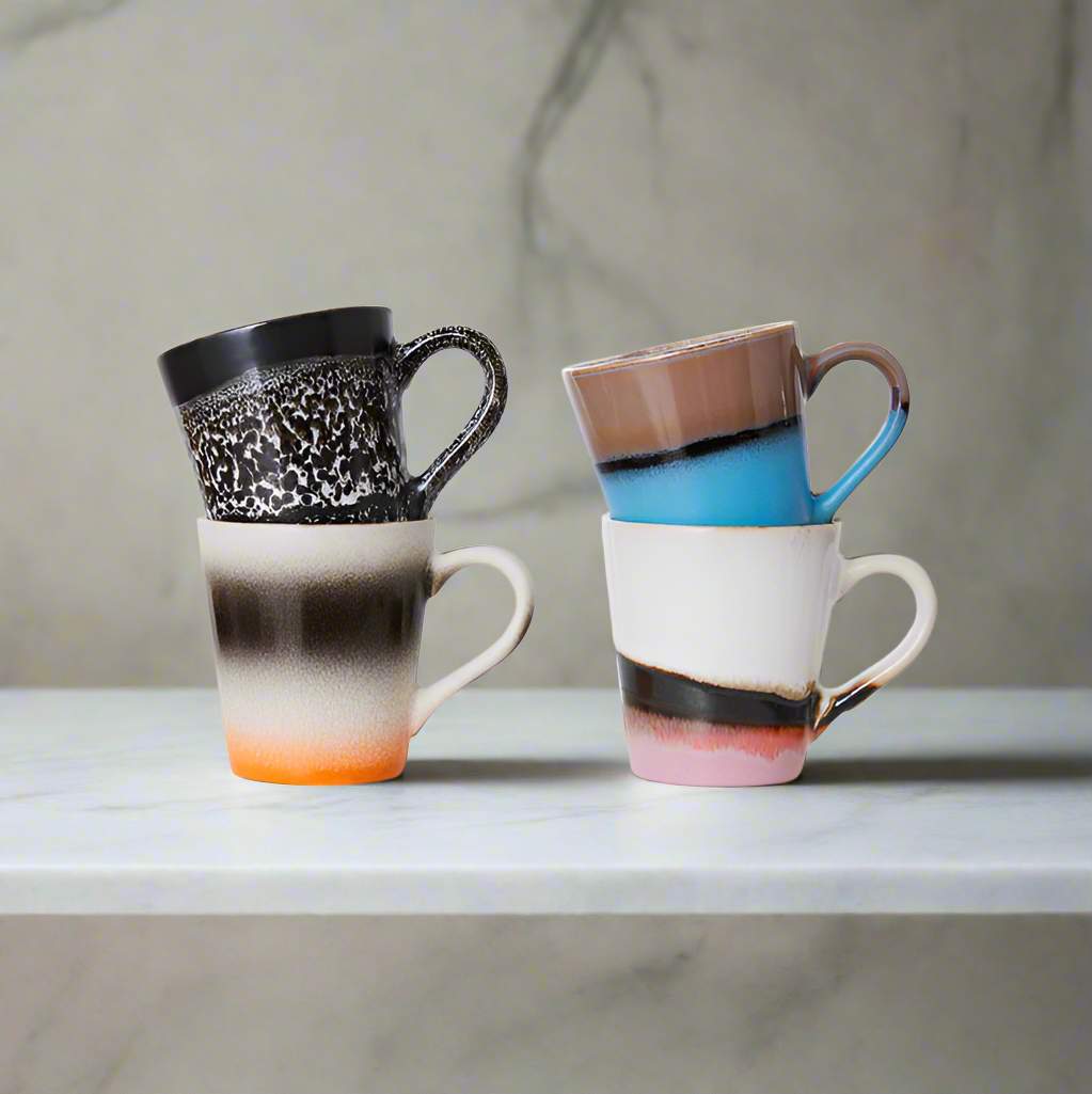 Set of 4 Espresso Mugs - Design Vintage