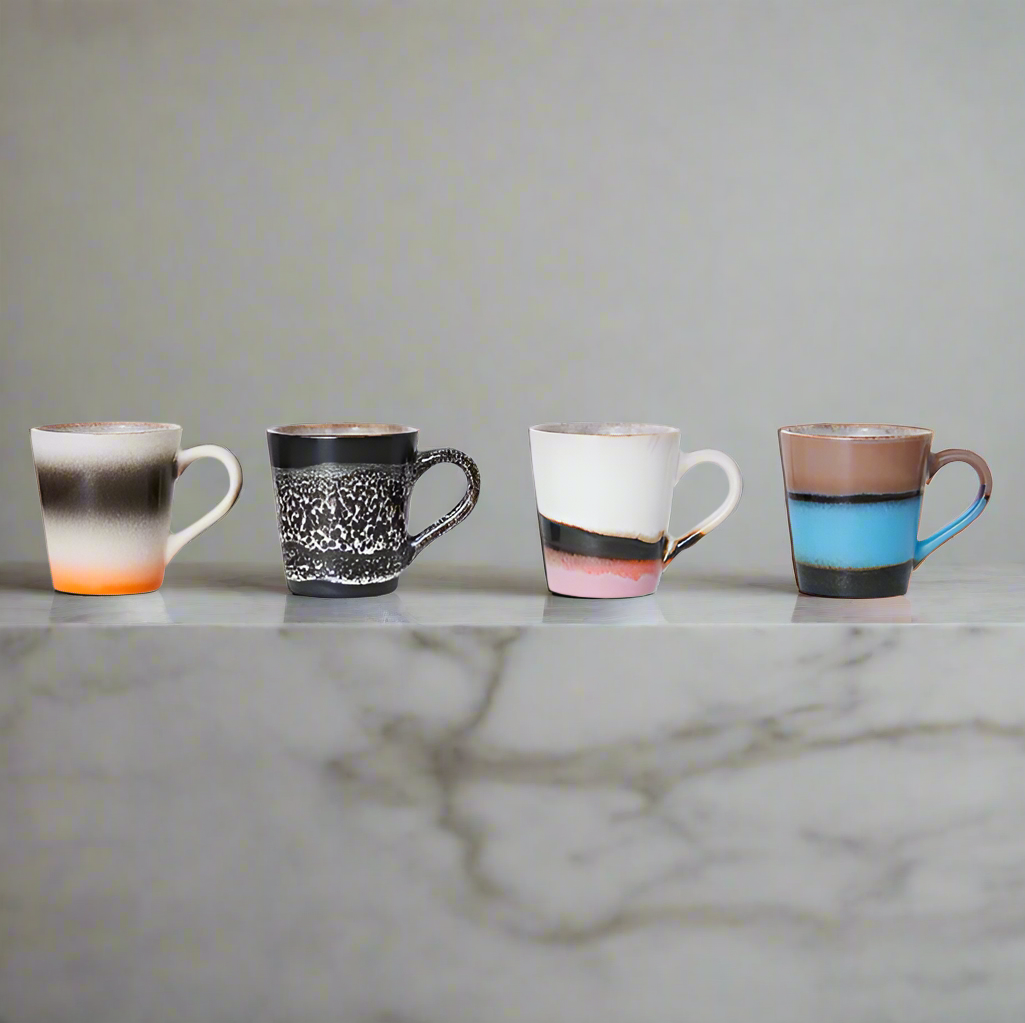 Set of 4 Espresso Mugs - Design Vintage