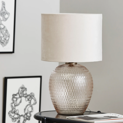 Blush Glass Lamp - Design Vintage