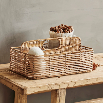 Rattan Carry Basket - Design Vintage