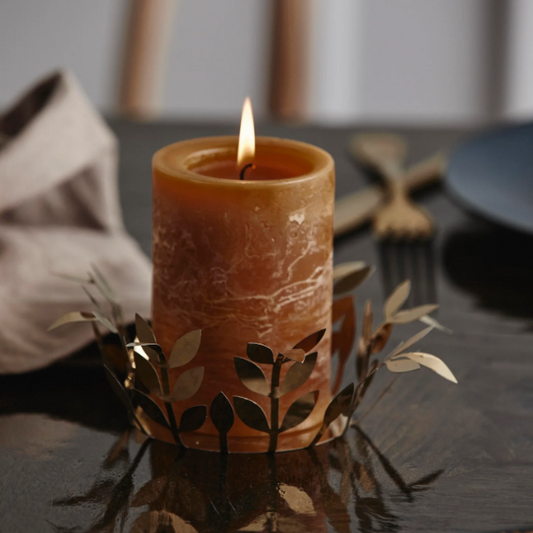 Amber Pillar Candle