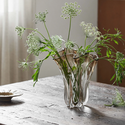 Fluted Glass Vase