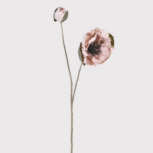 Blush Poppy Spray - Design Vintage