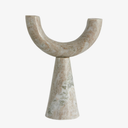 Marble Curve Candlestick - Design Vintage