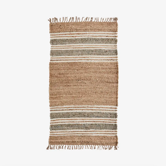 Striped Jute Rug - Design Vintage